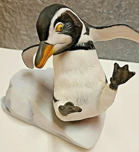 Whoops Penguin Franklin Mint Hand Painted Happy Feet Winter wonderland Decor - Picture 1 of 6