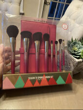 SEPHORA Season to Sparkle 8 pc Makeup Brush Set w/ Pouch - - Gift Kit