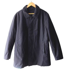 Michael Kors Men's Size L Blue Washable Canvas Removable Lining Coat - New - Picture 1 of 10