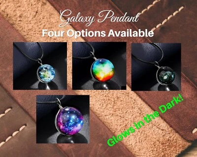 银河吊坠 - 在黑暗中发光 - 宇宙等待(4 个选项) — 第 1/4 张图片