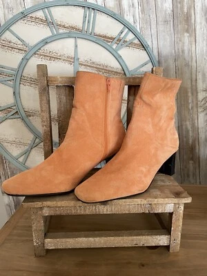 Botas de plataforma al tobillo de gamuza de cuero genuino AJ Valenci para mujer 8 ¡NUEVAS CON ETIQUETAS! Foto 1 de 3