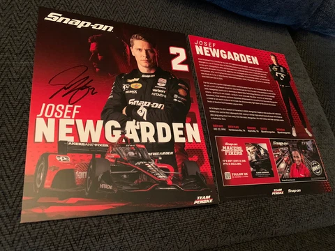 Josef Newgarden Indianapolis Indy 500 Signed Car Promo Card Autographed 2023 Cover
