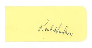 ROCK HUDSON signed album page ACTOR - Picture 1 of 1