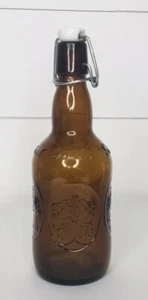 Botella de Cerveza Vacía De Colección Marrón Ámbar Grolsch Porcelana Cantar Tapa Superior - Imagen 1 de 3
