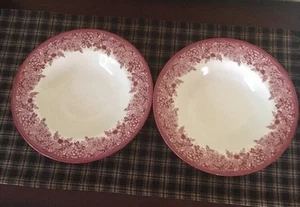 Par de 2 cuencos de sopa de borde grande Williams Sonoma "Mayfair". Excelente Estado - Imagen 1 de 4