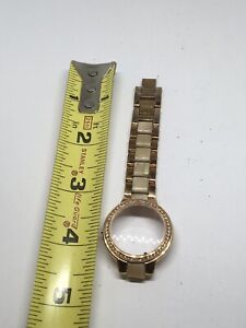 Fossil Stainless Steel Parts Links Band 14mm Case W/ Crystal Silver/Gold V882