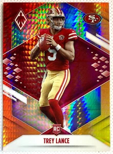 2021 Panini Phoenix Trey Lance novato Fire Burst tarjeta radiocontrol 103 San Francisco 49ers - Imagen 1 de 2