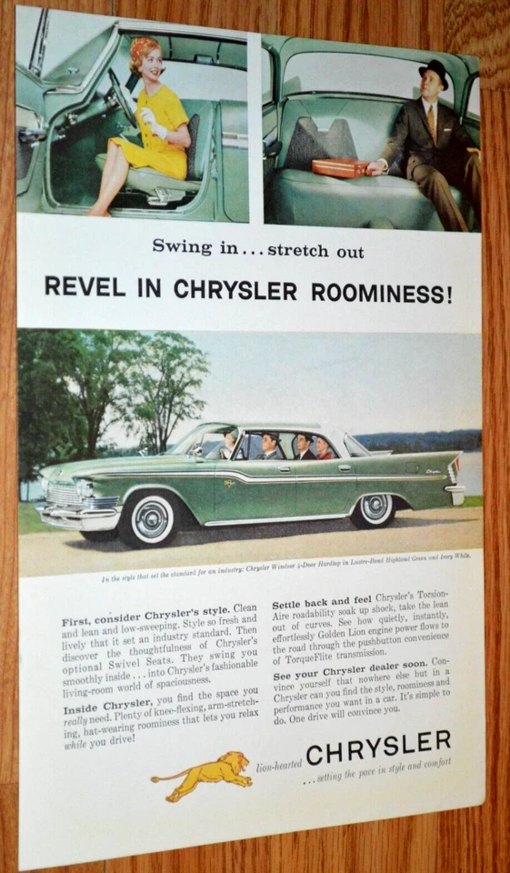 1959 CHRYSLER WINDSOR  ORIGINAL VINTAGE ADVERTISEMENT PRINT AD 59 - Image 1 of 1