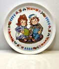 Plaque Raggedy Ann Andy 8 pouces 1969 Bobbs Merrill Company Oneida Deluxe Vintage