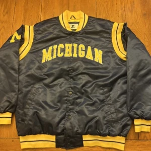 Michigan Wolverines Starter Jacket Size XXL 2XL NCAA - Picture 1 of 12