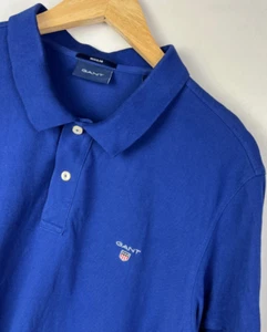 CAMISA POLO GANT Talla 2XL (se ajusta como XL) Hombre Calce Regular Azul - Excelente Estado - Imagen 1 de 5