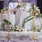 2x3m Hochzeitsbogen Metall Weiß/Gold Quadrat Bogengestell Blumenständer Hinter
