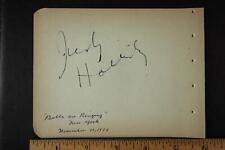 SINGER JUDY HOLLIDAY (1921-1965)~ROBERT PRESTON AUTOGRAPH 1958 ALBUM PAGE~