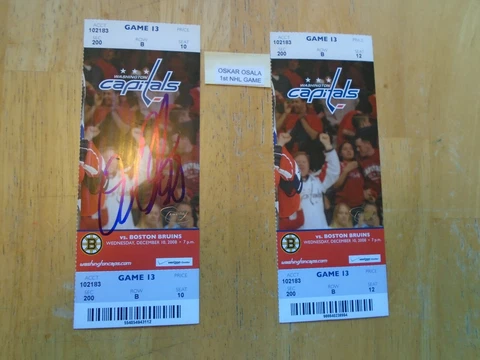 Oskar Osala 1st NHL Game Ticket Autographed  (only 0ne) Cover