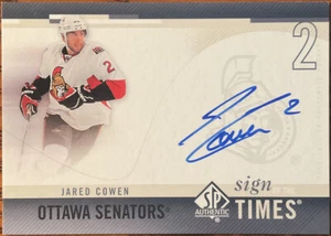 2010-11 SP Authentic Sign Of The Times Jared Cowen #SOT-JC Ottawa Senators - Picture 1 of 2