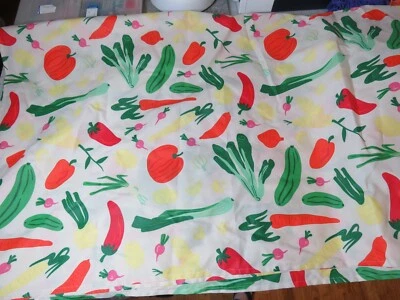 Ikea TABBERAS Tablecloth Wipeable Vegetable Pattern Multicolor 57x94" Heavy Vtg - Image 1 of 4