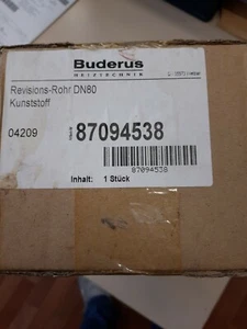 Revisions-Rohr DN80 Kunststoff Buderus 87094538 Neu - Bild 1 von 1