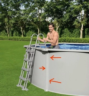 Cubierta de soporte de poste horizontal para piezas de piscina sobre el suelo Bestway 2 piezas 56566w22-03 Foto 1 de 3