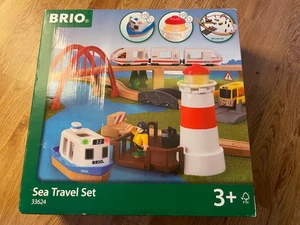 BRIO 33624 SEA TRAVEL SET wooden railway train set NIB - Picture 1 of 7