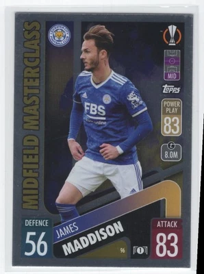 2021 Topps Match Attax Midfield Masterclass James Maddison Leicester City #96 - Image 1 of 2
