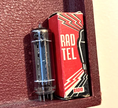 Tubo rectificador vintage KEN RAD "RAD TEL" 6CA4 / EZ-81. Medidas 100%. NOS / NUEVO EN CAJA? Foto 1 de 4