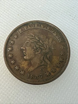 Ficha de tiempos difíciles 1837 ni un centavo FH2 Foto 1 de 2