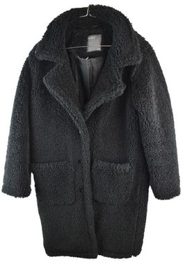 Casaco PAPAYA preto urso de pelúcia tamanho UK 8 feminino com botões casual ao ar livre - Imagem 1 de 4