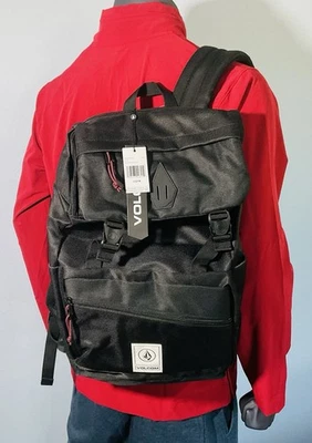 Volcom NWT Black Trappe Backpack Buckle Straps SKATE DUFFEL BAG Travel Backpack - Image 1 of 4