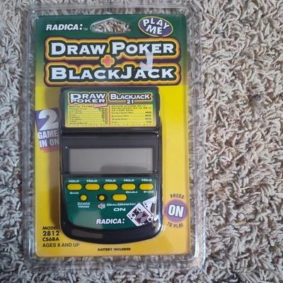 Radica Draw Poker y Blackjack 21 Juego Portátil PROBADO FUNCIONA con Embalaje ABIERTO Foto 1 de 2