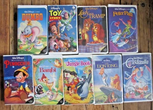 Walt Disney VHS Movie Lot 9 Black Diamond Classics and Masterpiece Collection - Bild 1 von 16