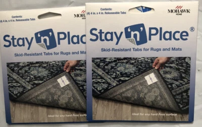 Paquete Stay N Place 2x4 Alfombra antideslizante lengüetas alfombra agarre grifo liberable Foto 1 de 2