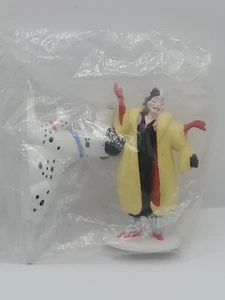 Vintage Disney CRUELLA DeVil & DALMATIAN PVC Figure Applause Cake Topper - Picture 1 of 7