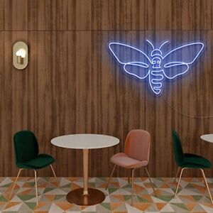 32"x18.6" Insects Moth Flex Led Neon Sign Light Party Gift Shop Display Décor