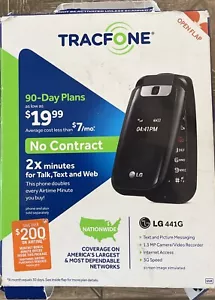LG 441G Black Tracfone Net10 Wireless Mobile Cellular Flip Phone——-20 - Picture 1 of 4
