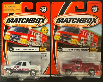 2/$19.99 Matchbox "1956 Ford Pickup/Ford Explorer Sport Trac" - Image 1 of 2