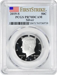 2019-S Silber Kennedy Half PR70DCAM PCGS Proof 70 DC First Strike - Bild 1 von 2