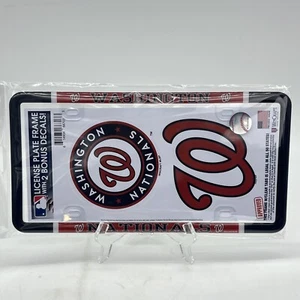 Washington Nationals License Plate Frame Plastic + 2 MLB Baseball Sticker Decals - Picture 1 of 6