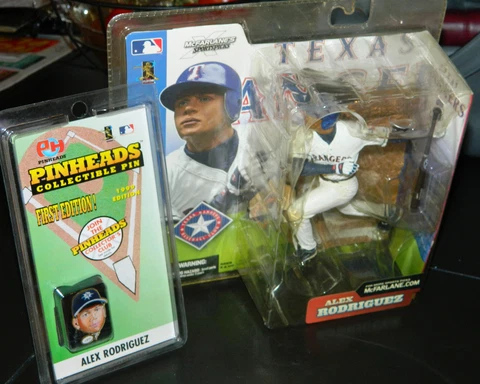 NEW Alex Rodriguez Figure 2002 McFarlane Sports Picks Texas Rangers & BONUS ALEX Cover