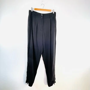 Just Cavalli Roberto Cavalli Sz 46 12 Black Tailored Pants Italian Designer NWT - Picture 1 of 14