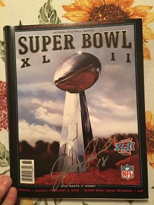 Super Bowl 42 Program.  JEFF FEAGLES autograph on cover. - Image 1 of 3
