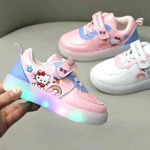 Scarpe bambini bambina Hello Kitty Luci Led lampeggianti sneakers - Foto 1 di 10