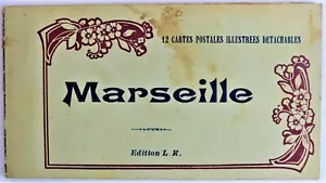 Marseille, Paris Frankreich - Buch mit 12 illustrativen Vintage {1910} Postkarten - EUC - Bild 1 von 6