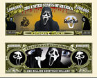 Ghost Face Million Dollar Bill Play Funny Money Novelty Note + FREE SLEEVE