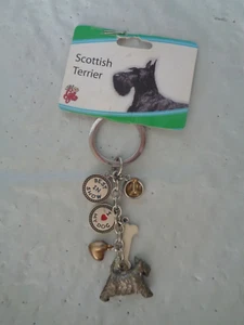 Nuevo - Pequeños Regalos - Scottish Terrier Dog - Llavero y Dijes - Imagen 1 de 1