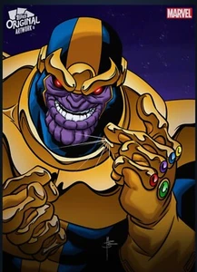 Topps Marvel Collect Digital 2020 Black Order Original Art Set + Thanos Award - Picture 1 of 4
