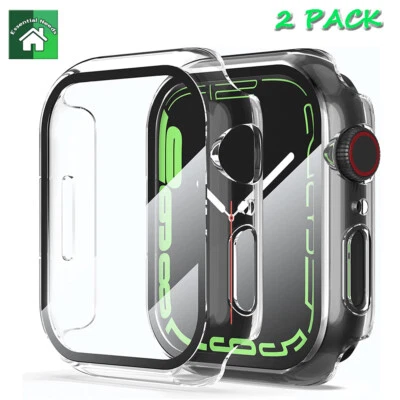 2x Hard Case Cover For Apple Watch Series 10/9/8 Screen Protector 42/46/41/45mm