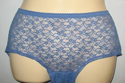 SECRET TREASURES - NEW - XXL 9 - GRAY - NYLON STRETCH SHEER LACE BRIEF PANTY - Изображение 1 из 3