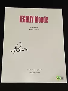 REESE WITHERSPOON AUTOGRAFO FIRMATO SCENEGGIATURA FILM LEGALMENTE BIONDA BECKETT BAS COA D - Foto 1 di 2
