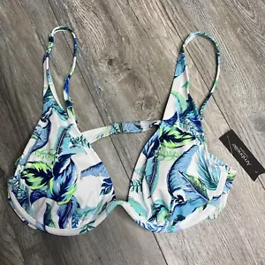 AMBRIELLE nwt Traje de baño Bikini 2 piezas Top Size Large Floral Print - Imagen 1 de 7