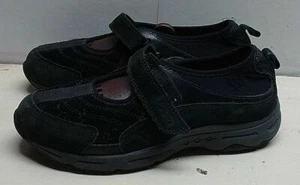 Easy Spirit 8M 40 Black Leather Hook Loop Strap Mary Jane Sneakers Women's Shoes - Picture 1 of 8